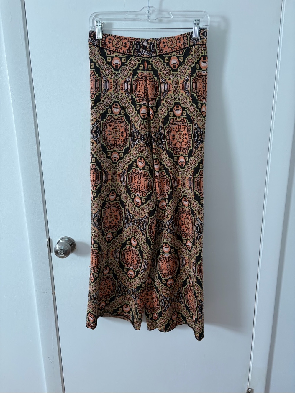 Free People Coral and Black Printed pants